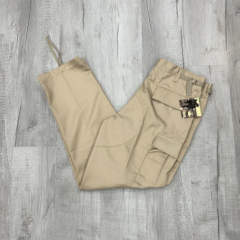 NWT Urban Patrol BDU Cargo Pants Men Large 36x31 Khaki Tactical Adjustable Waist